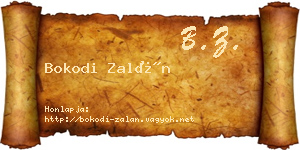 Bokodi Zalán névjegykártya