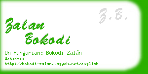 zalan bokodi business card